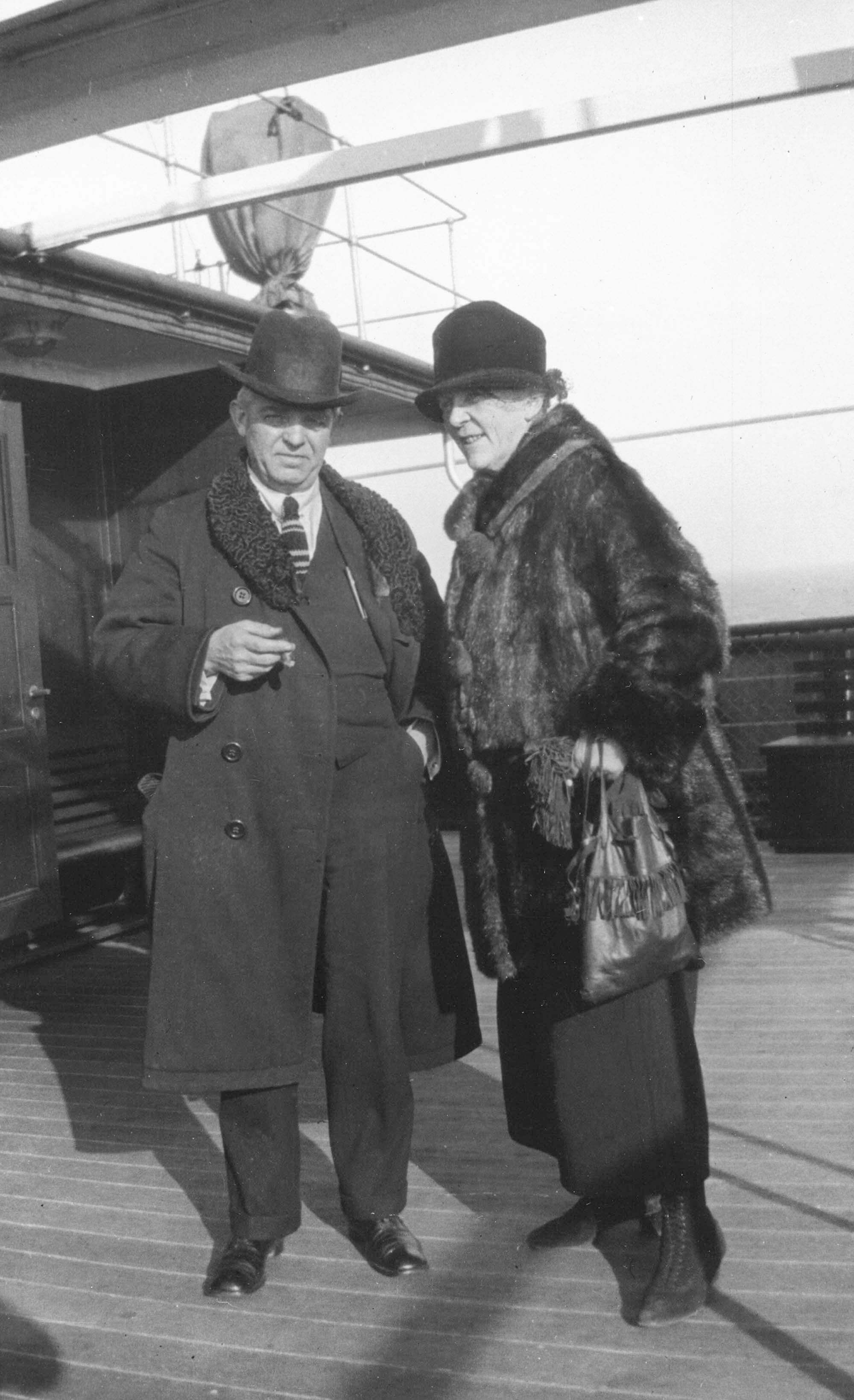 Hjemrejsen fra Menton, måske på færgen mellem Tyskland og Danmark, februar 1925.