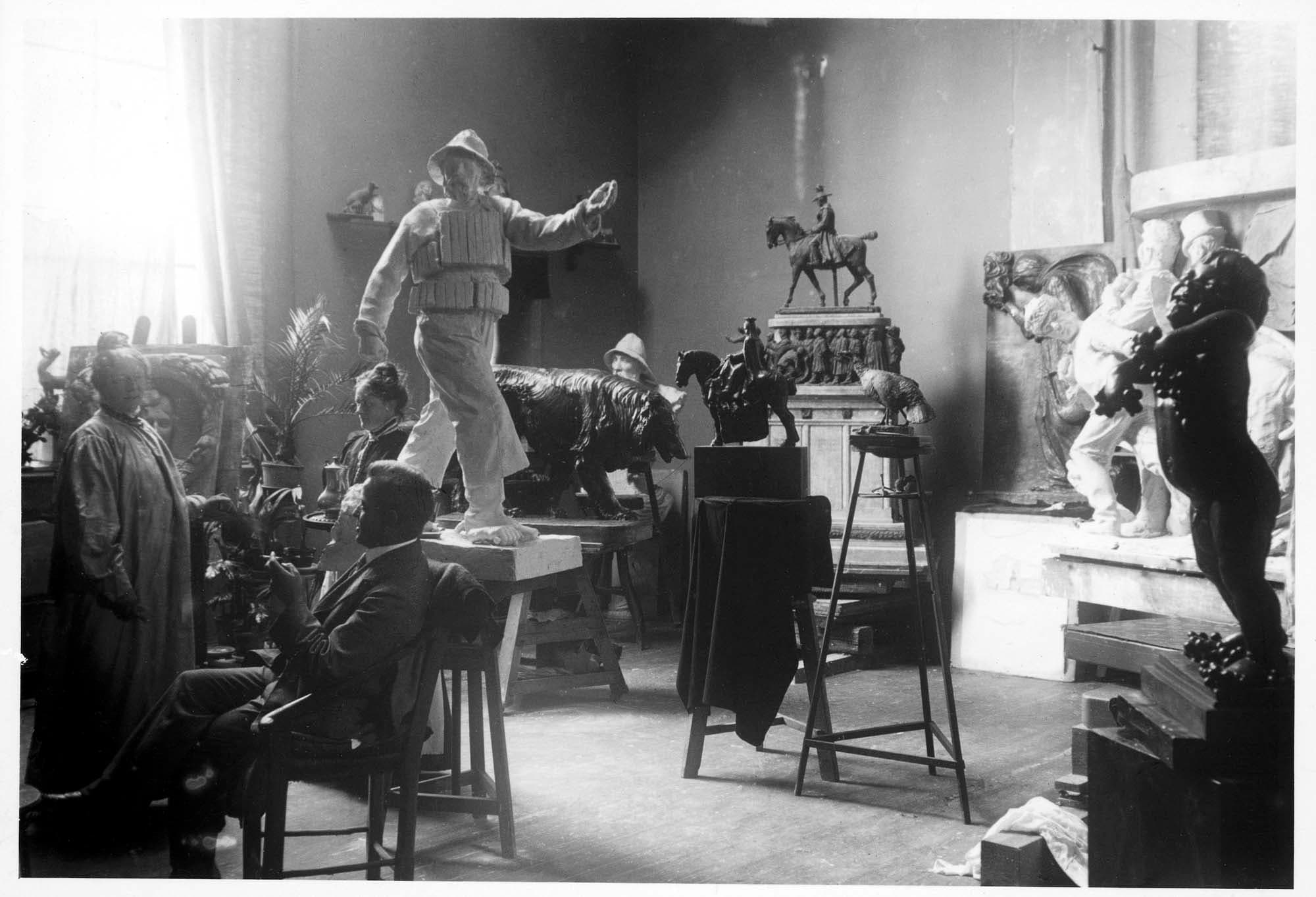 Anne Marie Carl-Nielsens atelier i villaen Vodroffsvej 53.