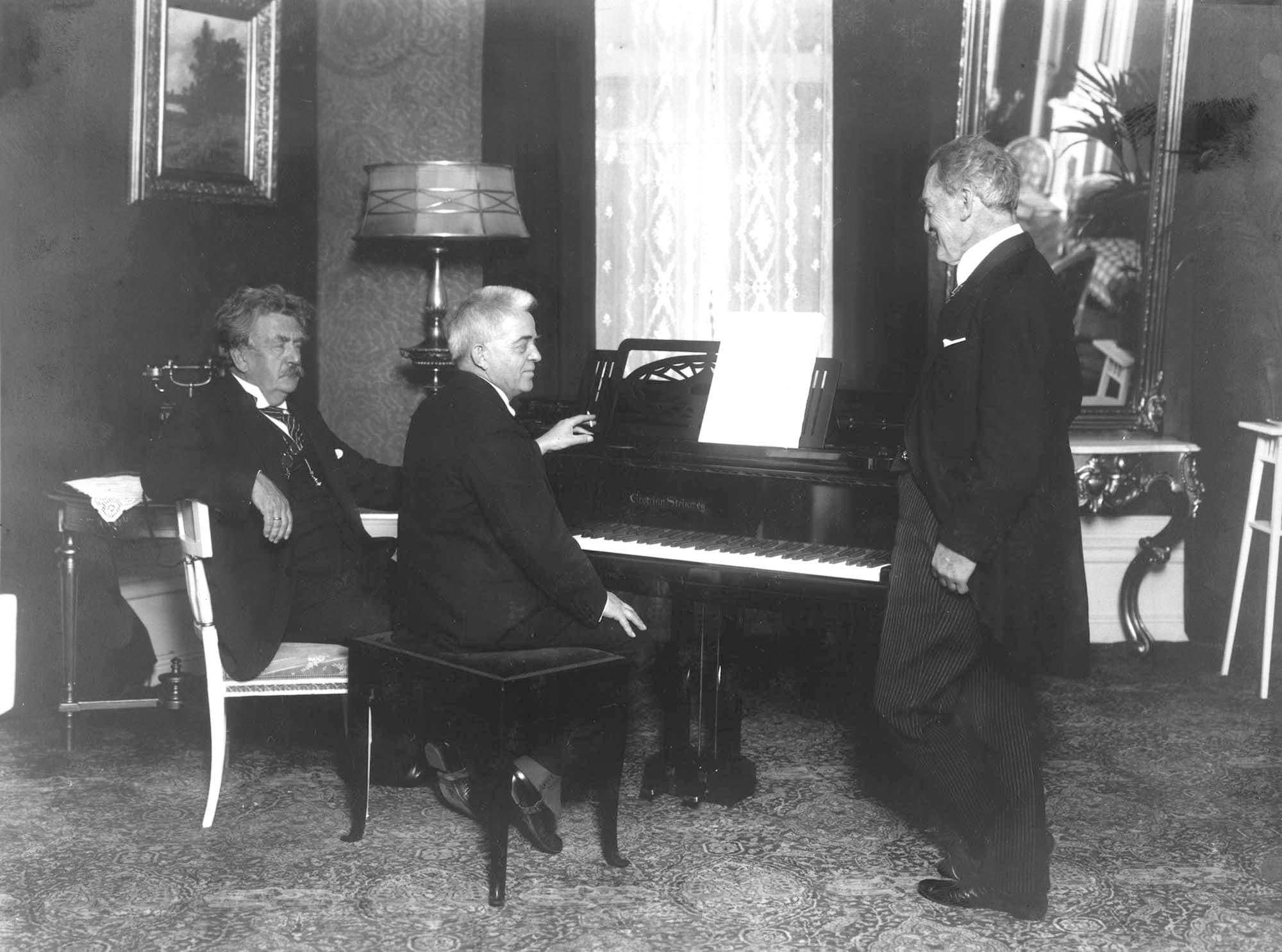 Dommere i Stockholm, jf. 431: Johan Halvorsen, Carl Nielsen og Robert Kajanus.