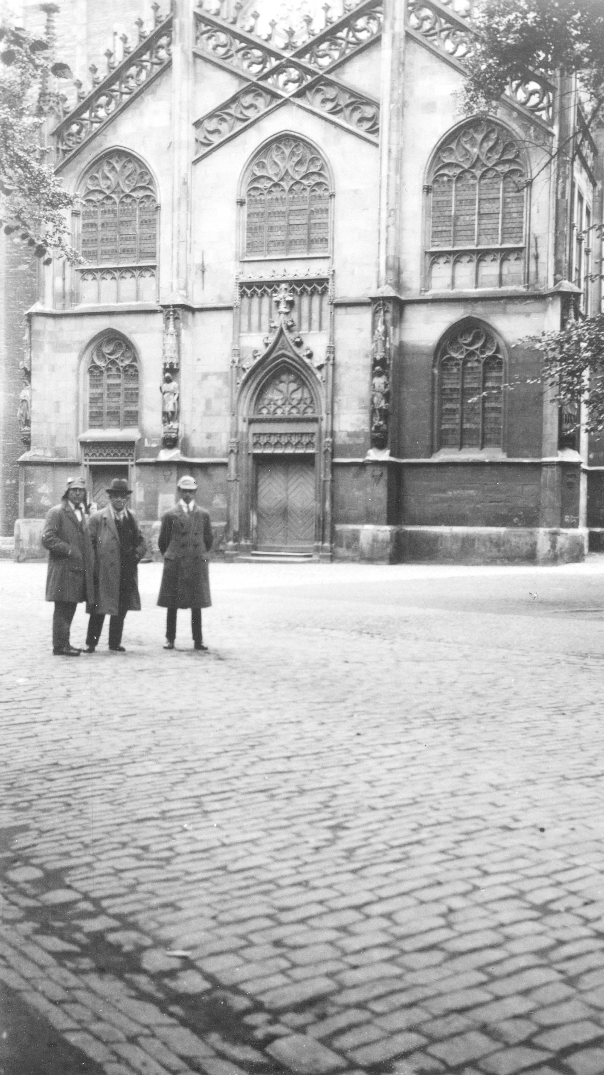 Emil Telmányi, Carl Nielsen og Hans Børge Nielsen i Münster, 1927.