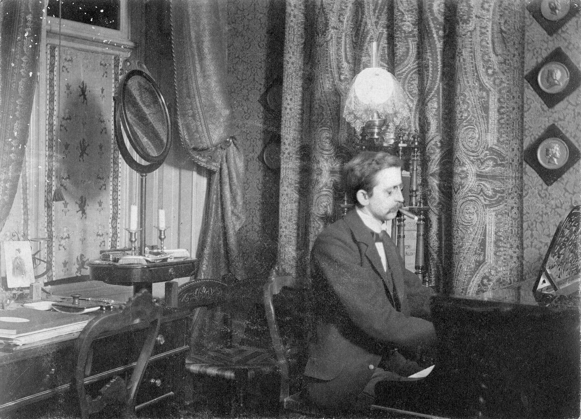 1.52. Billedet af den svenske komponist Bror Beckman som Carl Nielsen takker for den 3.3.1897. Foto: Det Kongelige Bibliotek, Kort- og Billedafdelingen.