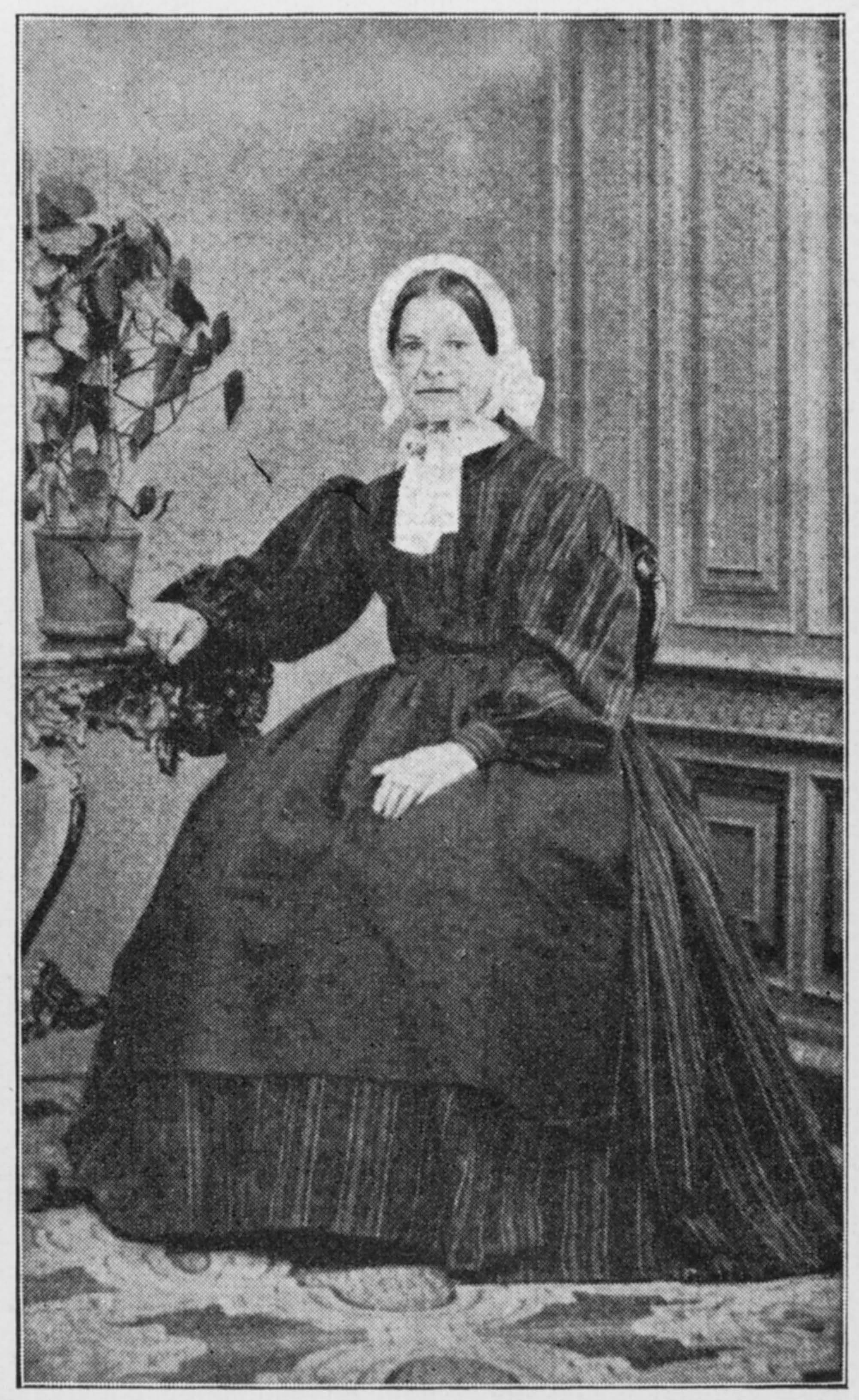 Carl Nielsens mormor, Helene Andersen (ca. 1803-74). Fotografi formentlig fra 1863, afbildet i Min fynske Barndom, over for s. 136.