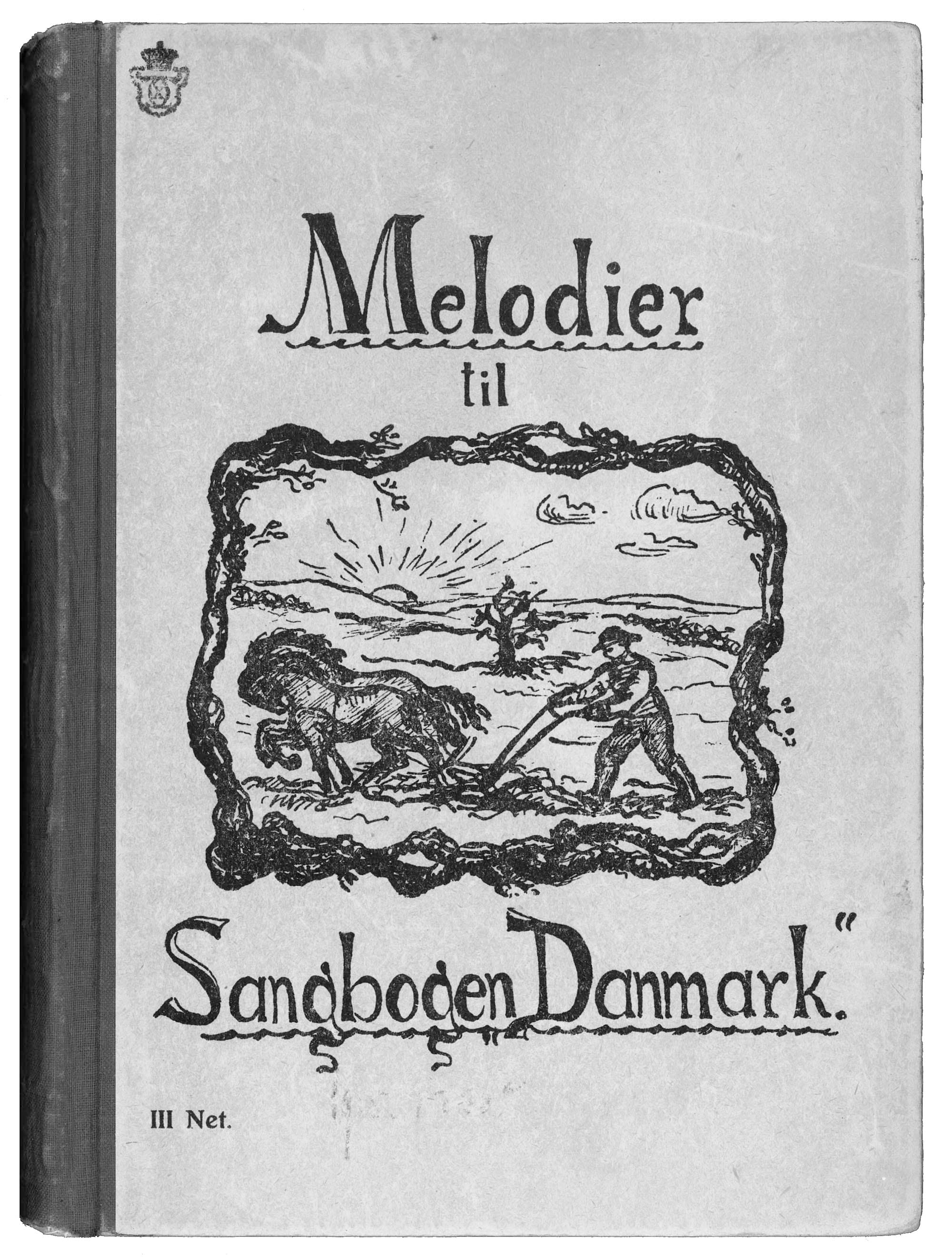 Anne Marie Telmányis omslagstegning ”med et dansk Motiv”, det tvivlsomme resultat af et kompromis mellem musikforlaget Wilhelm Hansen og Carl Nielsen. En pløjende bonde var forlagets krav, et kunstnerisk niveau var komponistens. Jf. Samtid s. 321f. og John Fellow: Fædrelandssang med følger, i Festskrift til Niels Krabbe, Kbh. 2006, s.470-72.